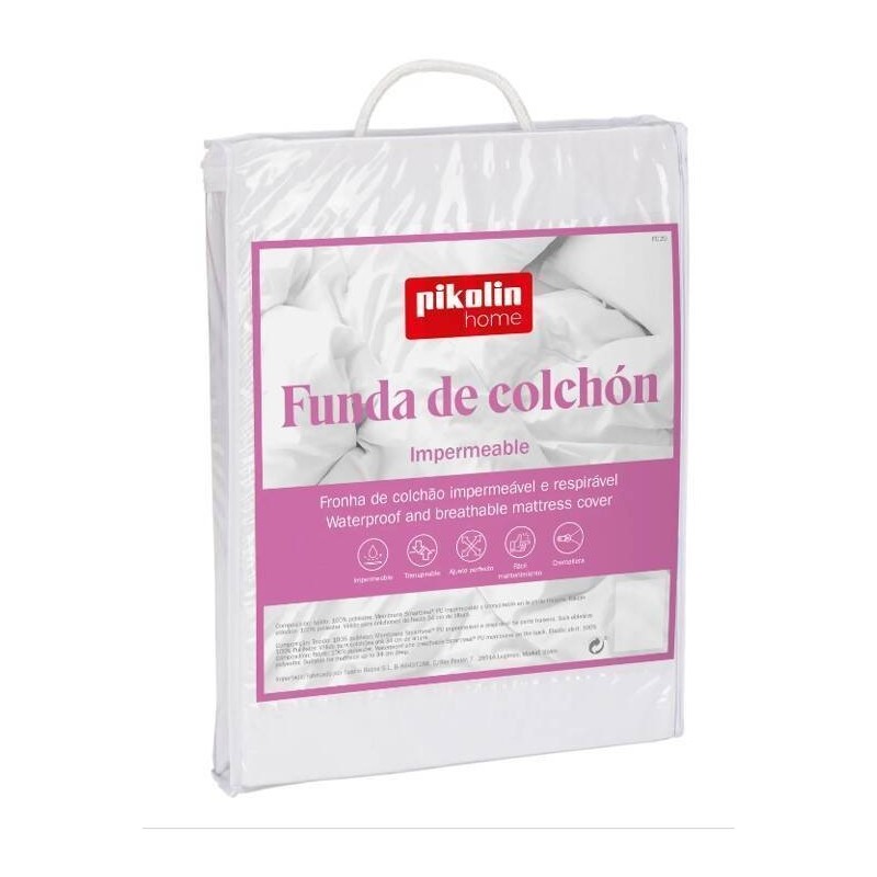 FUNDA DE COLCHON PIKOLIN IMPERMEABLE. CAMA DE 90. ALT. 32