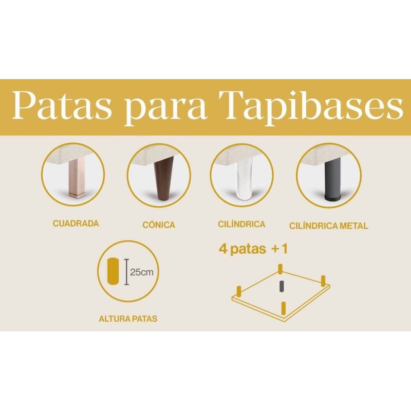 JUEGO DE 5 PATAS PARA BASE TAPIZADA CASUAL DE SONPURA