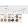 CANAPE BERLIN,MEDIDA DE 135X190 CON TAPA PARTIDA,COLORES BASE CAMBRIAN, TAPA BEIGE, TIR. NATURAL.